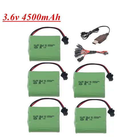 Batterie Rechargeable 6V 1500mAh NiMH Nvizyeu – 5 Piles AA – Pour Voiture Télécommandée, Camion RC – Livrée Avec Câble USB JST