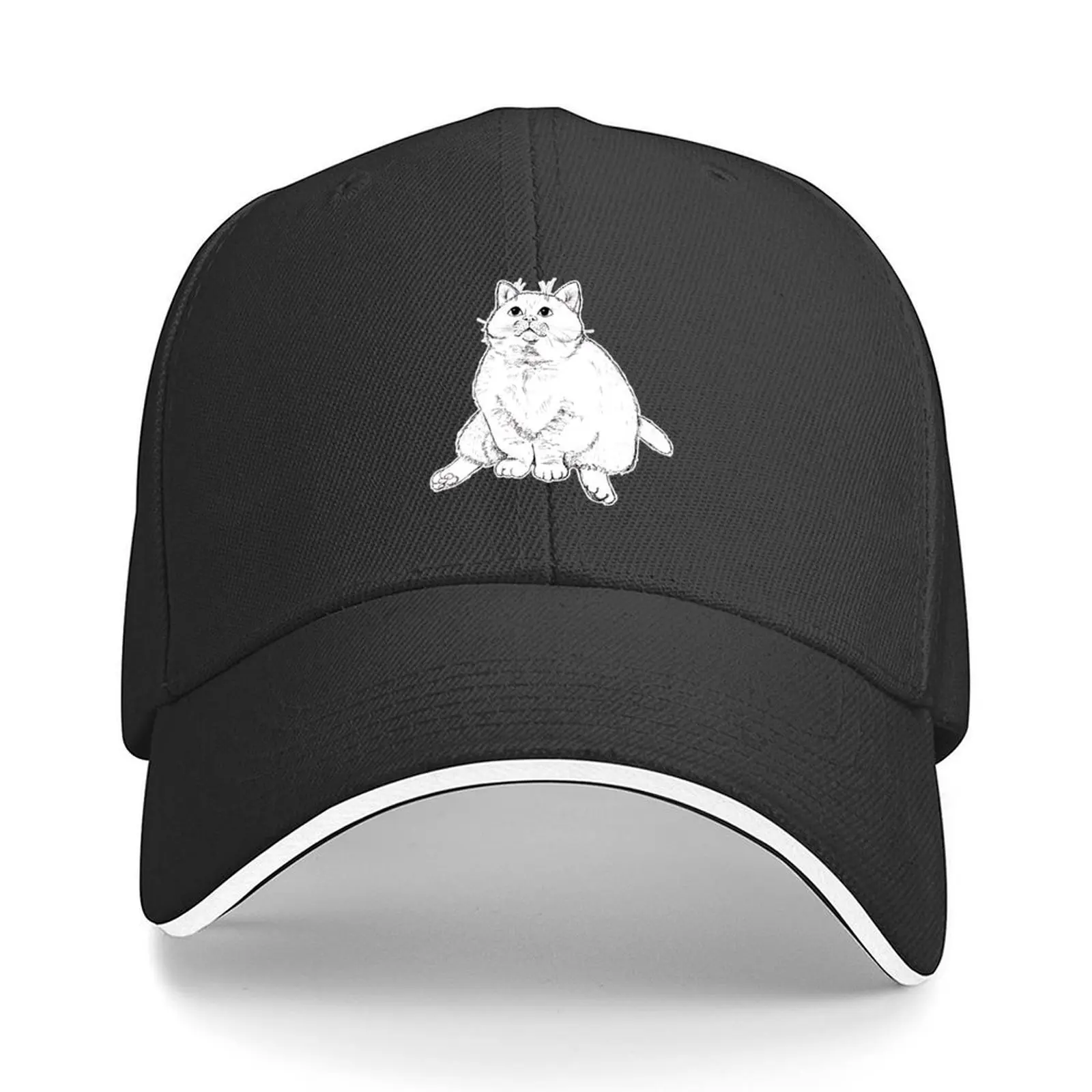 

Chonky Cheeks Cat Baseball Cap Luxury Hat Military Cap Man Trucker Hat Christmas Hat Baseball Men Women's