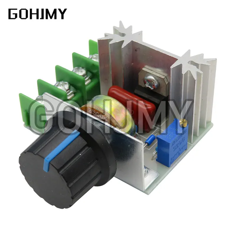 AC 220V 2000W SCR Voltage Regulator Dimming Dimmers Motor Speed Controller Thermostat Electronic Voltage Regulator Module