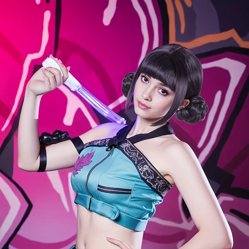 

Парик аниме Зои подходит для - прическа с двойным хвостом, термостойкое волокно для костюмов Kpop, вечеринок в стиле аниме