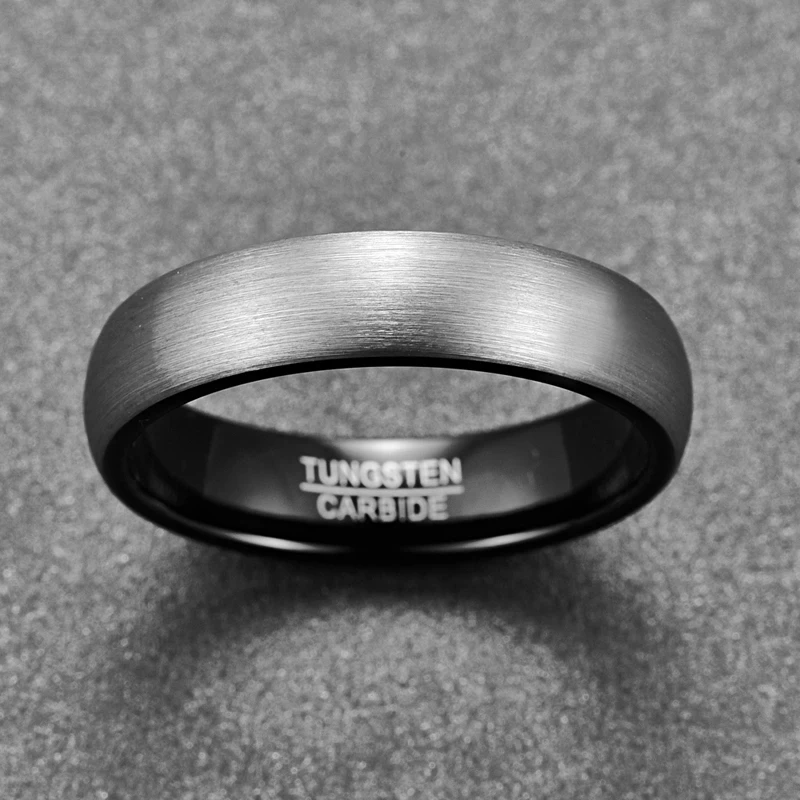 BONLAVIE 6mm 4mm Tungsten Carbide Rings for Men Women Brushed Finish Couple Wedding Band Sets Comfort Fit Size 7-14