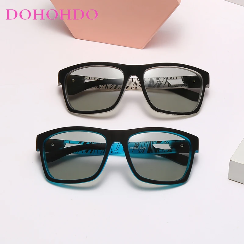 DOHOHDO Men Photochromic Sunglasses Polarized Sports Goggles Chameleon Color Changing Anti Glare Driving Sun Glasses Women Gafas