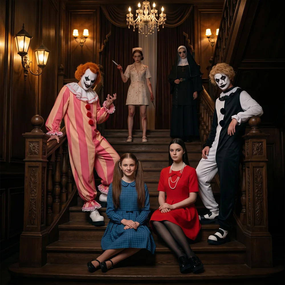 Colección de Terror de Halloween: Conjunto de Disfraces de Cosplay de Soul Revival para Actuaciones de Películas de Terror, Traje Completo de Espantapájaros