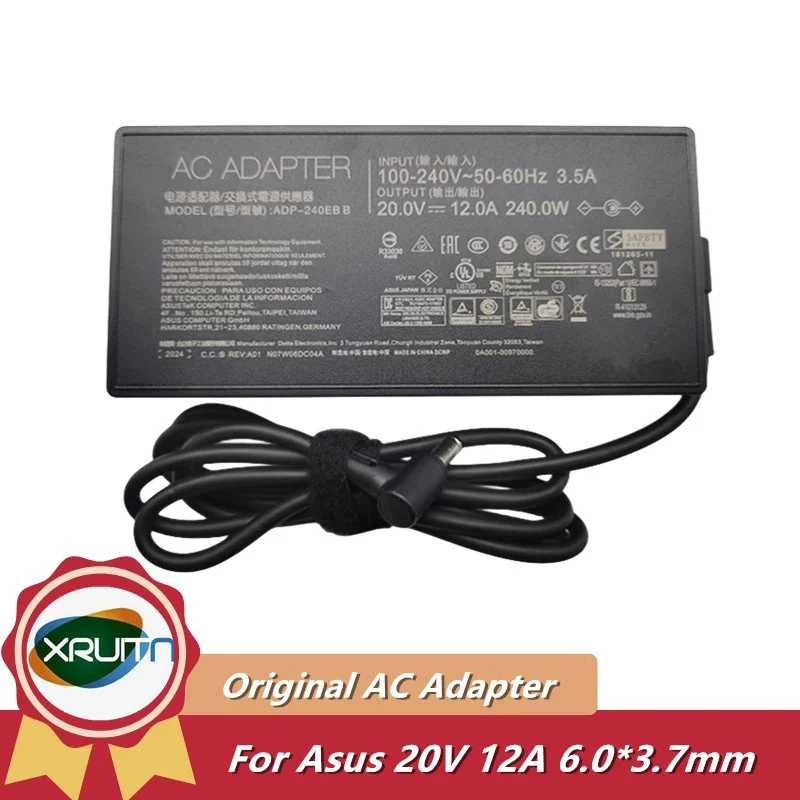 240W Original AC Adapter Charger 20V 12A ​For ASUS ROG Strix G15 G513 G513QR-HF010T G513QM-HN104T G513QR-HQ008T Gaming Laptop