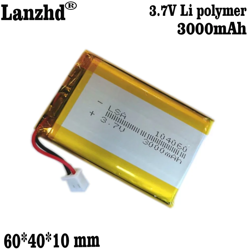 60*40*10mm 3.7V 3000mAh akumulatory litowo-polimerowe do power banku Tablet PC PAD PDA głośnik do laptopa rejestrator 104060