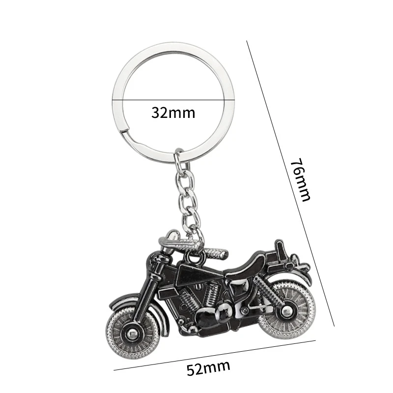 Cool Metal Motorcycle Keychain Miniature Simulation Motorcycle Keyring Men Car Key Chain Ring Holder Bag Pendant  Accessories