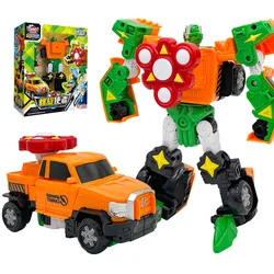 New ABS Carbot Transforming Robot to Car Toys Action Figures Two Mode Transformation Rescue Car Toy for Child Gift
