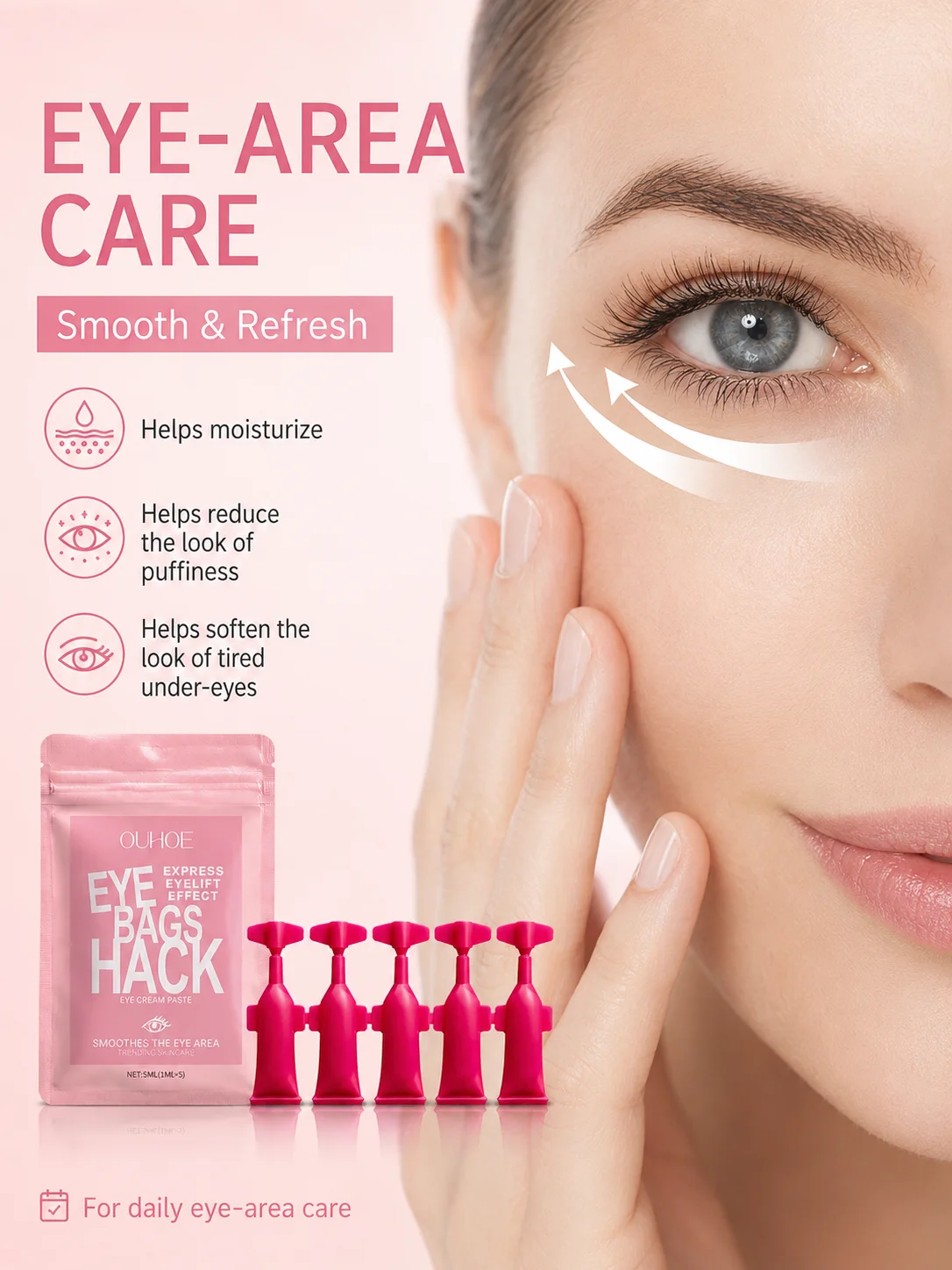 Firming Eye Cream: Fade Fine Lines, Reduce Eye Bags, Moisturize & Smooth Delicate Under Eye Skin