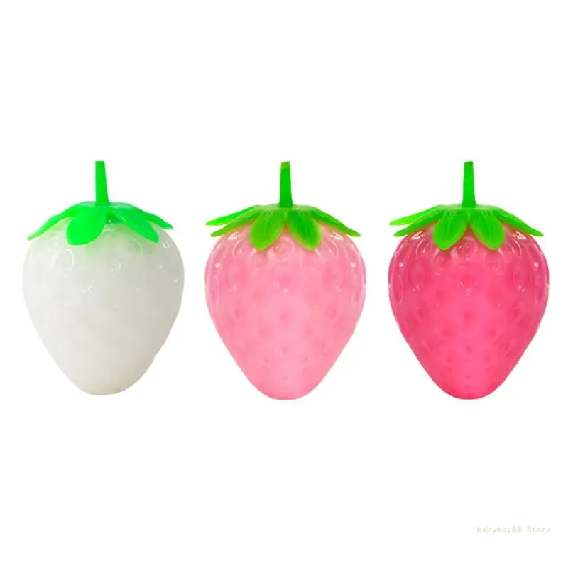 

Y4UD 3pcs Strawberry Squishy Toy for Party Mini Stress Relief Toy for Classroom Prize