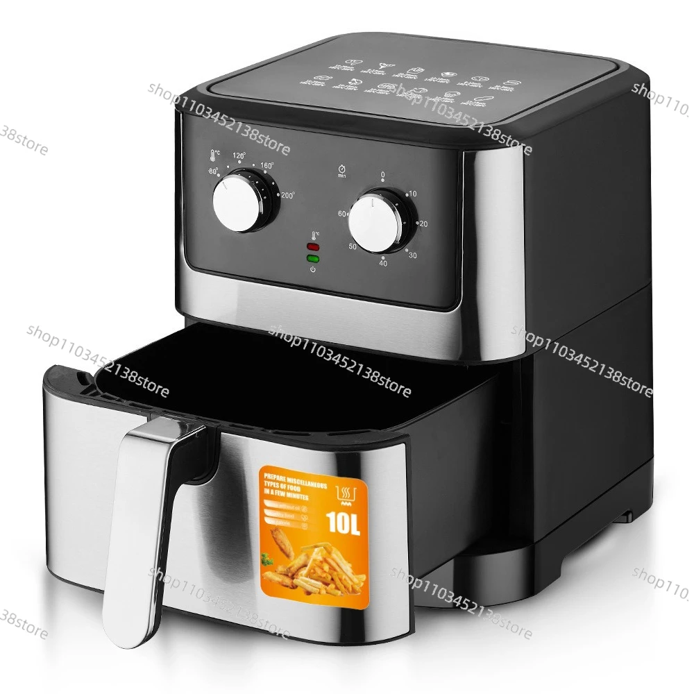 Air Fryer 10L Large Capacity Household Oil-free Fryer Smokeless Electric Baking Pan Electric Baking Cooking Pan