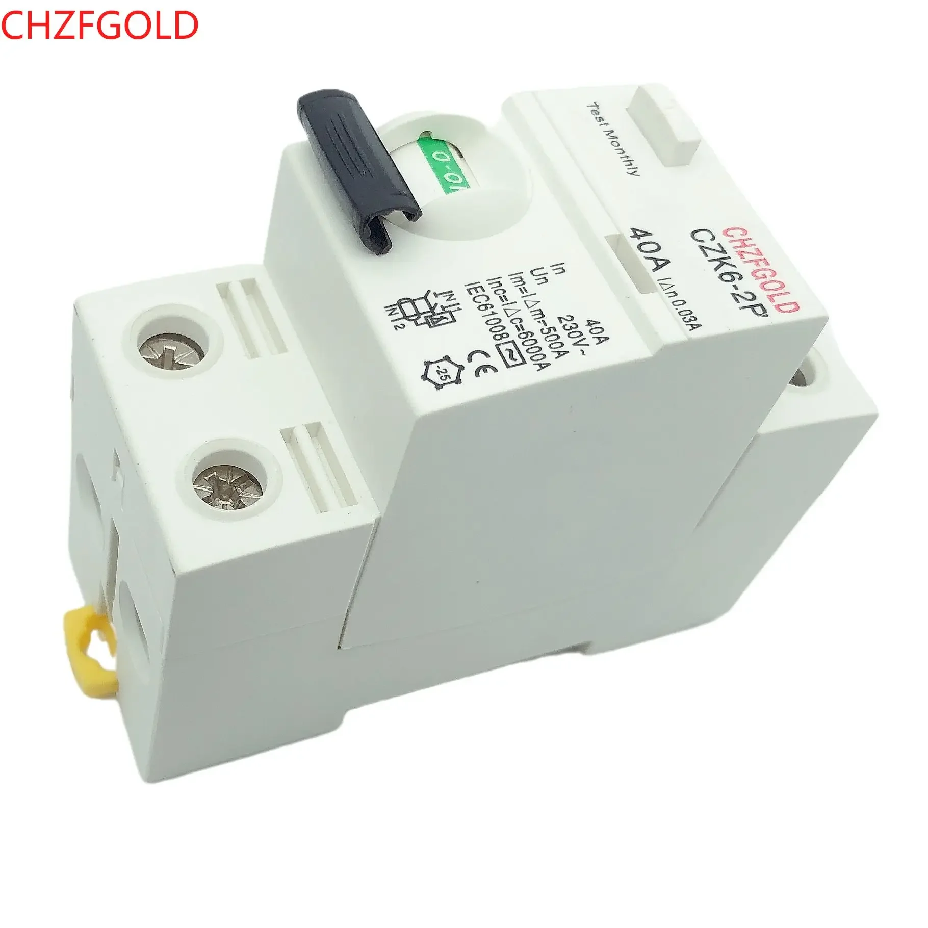 CHZFGOLD CZK6 RCCB 1- 2P1 16A 25A 32A 40A 63A 80A 100AResidual Current Circuit BreakerAC Hot Sale ELCB RCD 10mA 30mA 100mA 300mA
