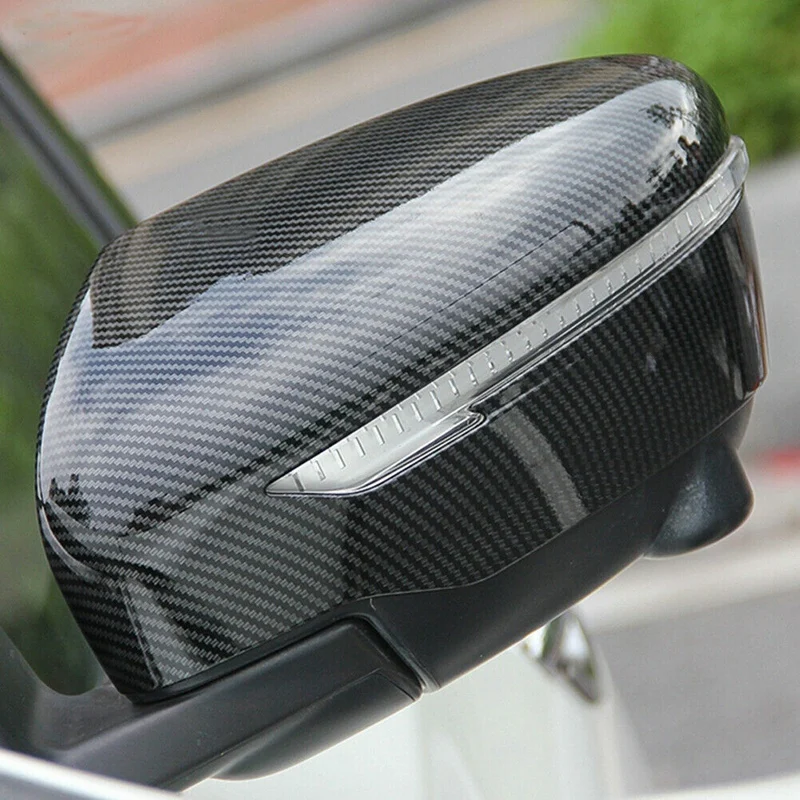 Carbon Fiber Rearview Mirror Cover + Exterior Outside Door Handle Cover Trim For Nissan Rogue TIIDA X-TRAIL Maxima Kicks