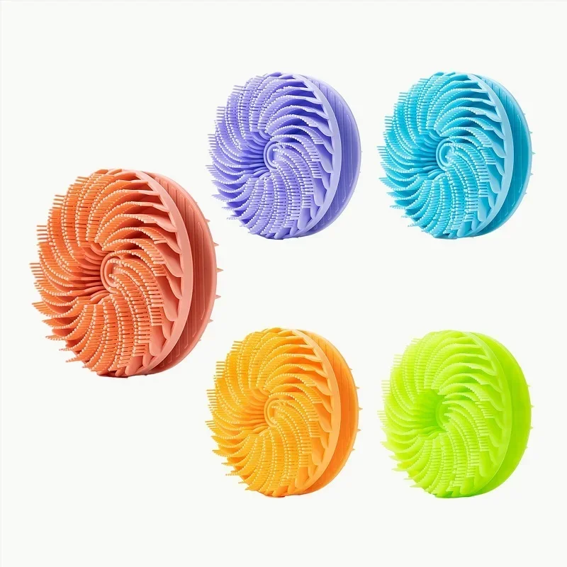 Silicone Body Scrubber, Silicone Double-Sided Body Brush, Exfoliating Scrubber Sensory Deep Cleaning Bath Accessory fo Sensitive