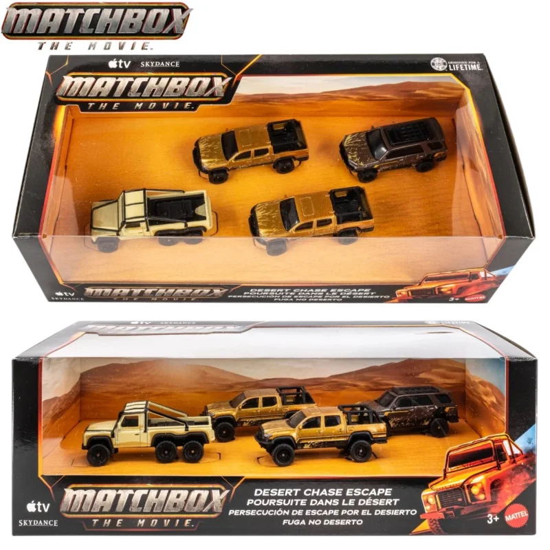 Matchbox The Movie DESERT CHASE ESCAPE 4-Pack Set JMB53 Limited Edition 1:64 Alloy Die Casting Car Collection Model Birthday Toy