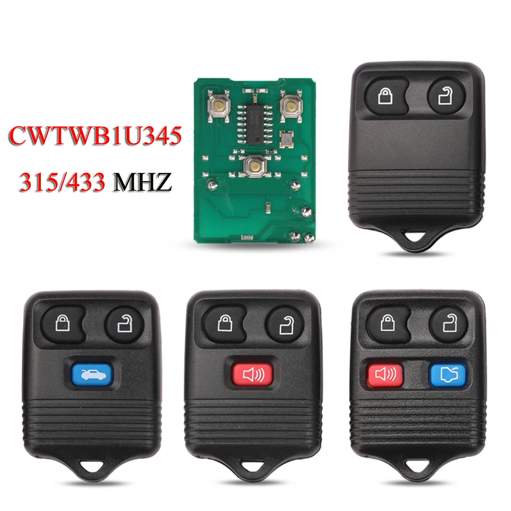 Jingyuqin CWTWB1U345 pilot zdalnego klucz samochodowy dla Ford Edge uciec Explorer stacje dla Mazda Lincoln 3/4 przyciski 315/433Mhz centralny zamek