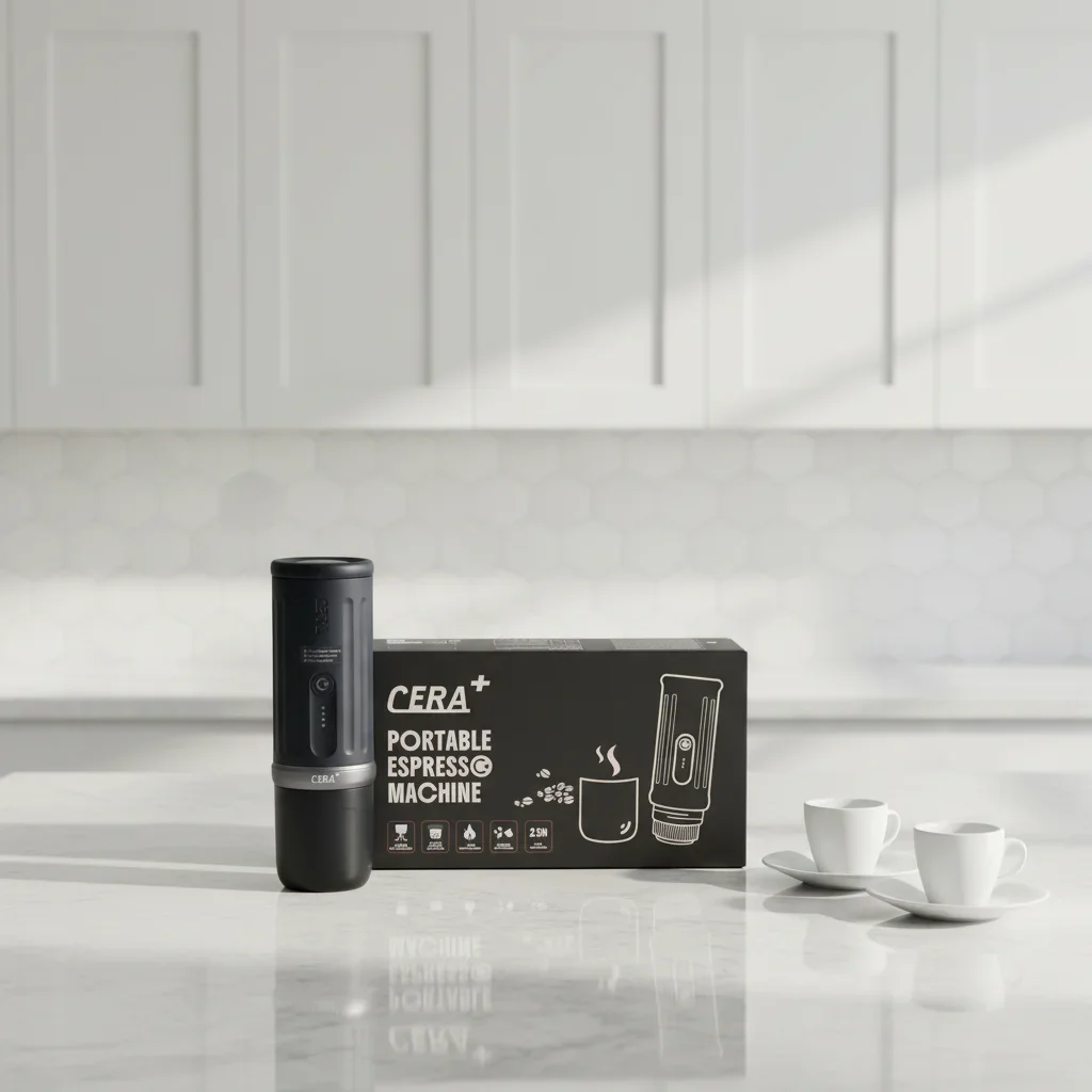 One Click Portable Battery-Powered Espresso Cap sule Coffee Machine Fast-Heating for Travel Outdoor Use with Travel Case