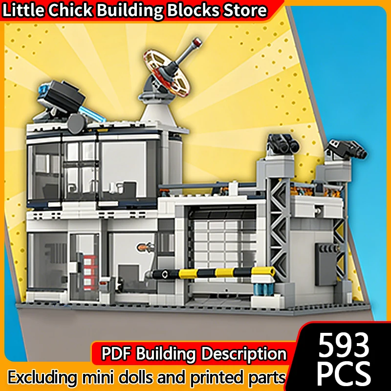 

Popular Movie Model MOC Building Bricks Headquarters Office Building Modular Technology Children Holiday Gifts Assemble Toy Suit