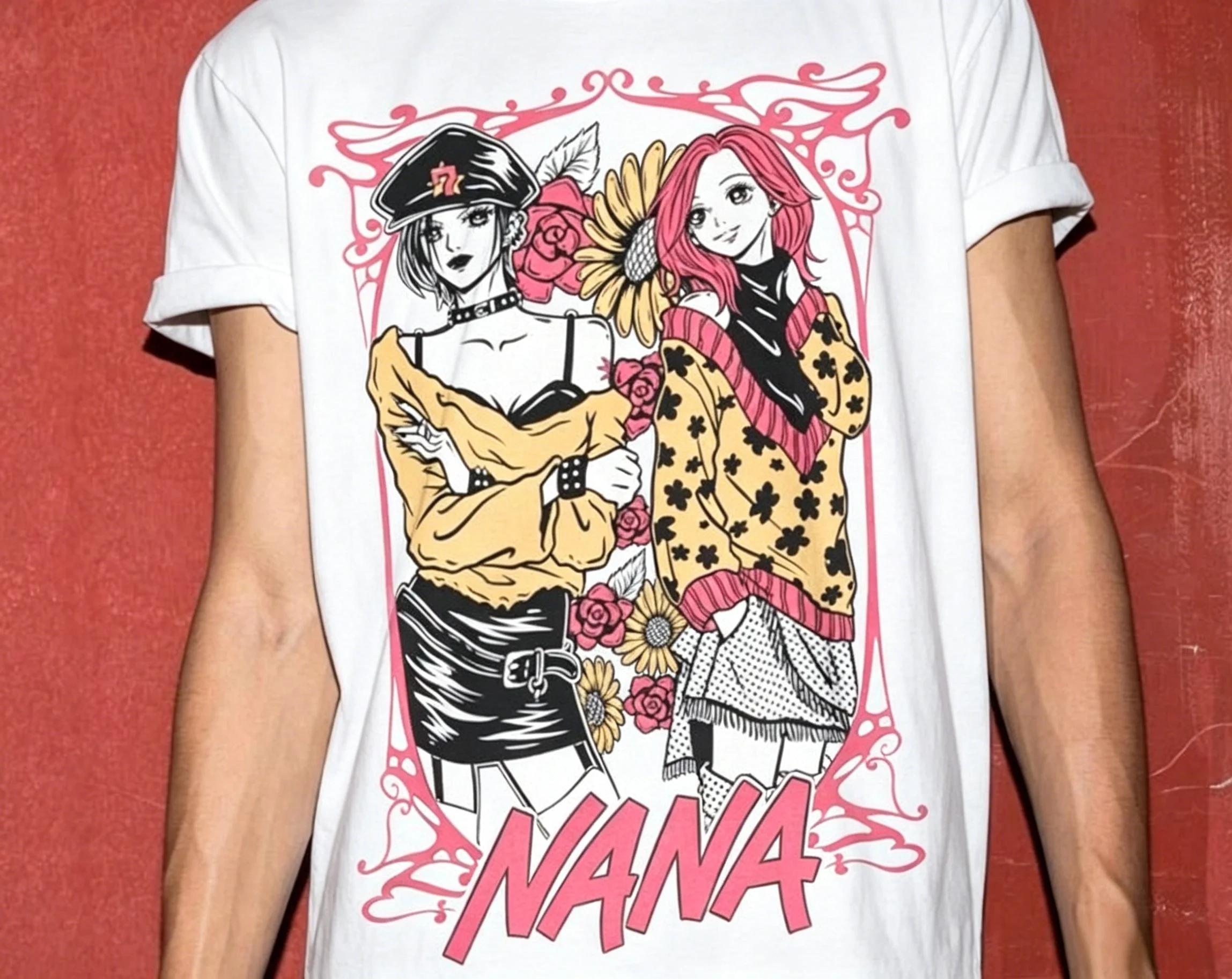 Nana Anime Shirt Nana&Hachi Manga Merch's Girlfriend Gift 2026 Summer Neutral Casual Sweet Cute Oversized Cotton Clothes view 3