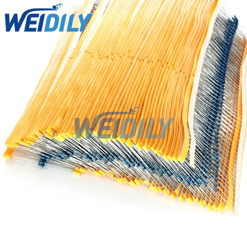 300 STKS 10 -1 M Ohm 1/4 w Weerstand 1% Metaalfilmweerstand Kit 0.25 W Weerstand Assortiment Kit Set 30 Soorten Elk 10 STKS