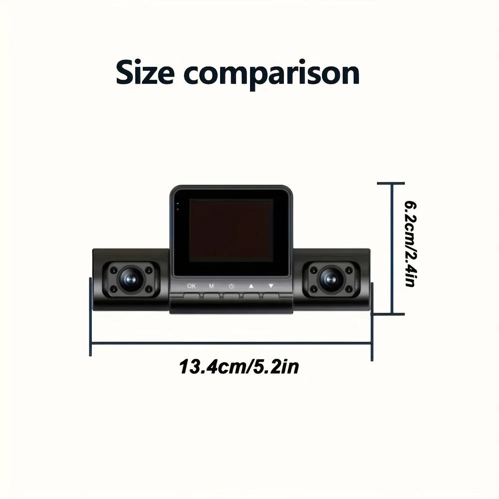 4 Camera Car Dash Cam 2.0 inch 1080P Front Cameras  480P Rear/Left/Right Cameras Wide-Angle Night Vision Collision
