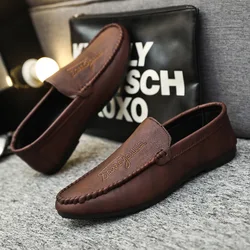 Summer New Men's Loafers 2024 Driving Casual Leather Shoes soft sole Comfortable Casual Shoes Breathable Flats Moccasins Shoes