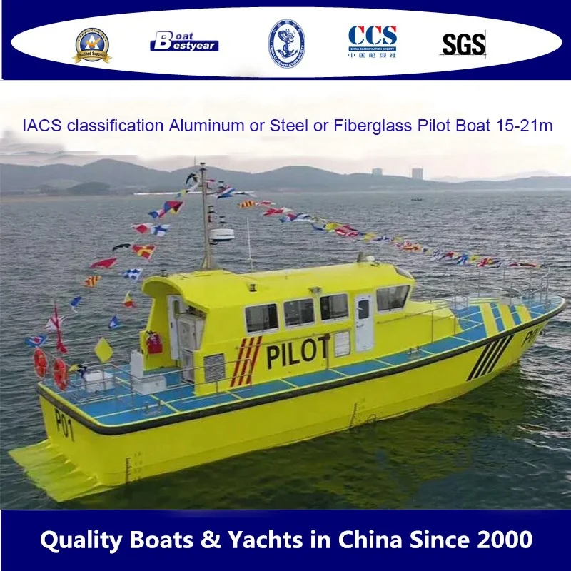 Bestyear 15m to 20m Fiberglass Pilot Boat Rescue boat