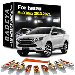 BADEYA 9 Uds Kit de bombillas de lectura de luz Interior LED para Isuzu Mu-X Mux 2013 2014 2015 2016 2017 2018 2019 2020 2021 accesorios de coche