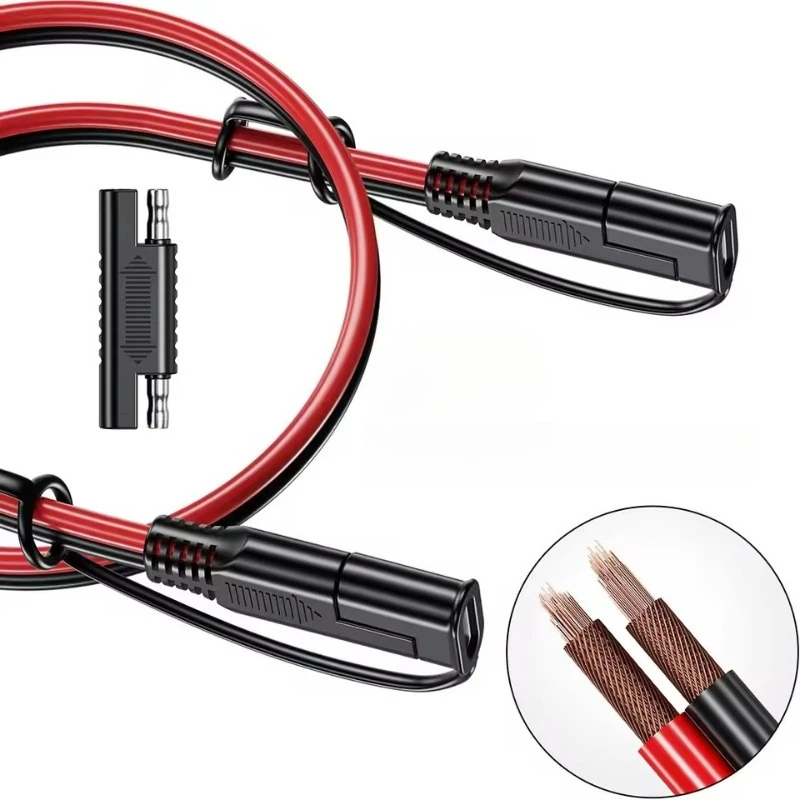 Waterproof SAE to SAE 12AWG Quick Connect Harness Cable 12V 36V Auto Battery Charging Solar Extension Cable for Vehicle