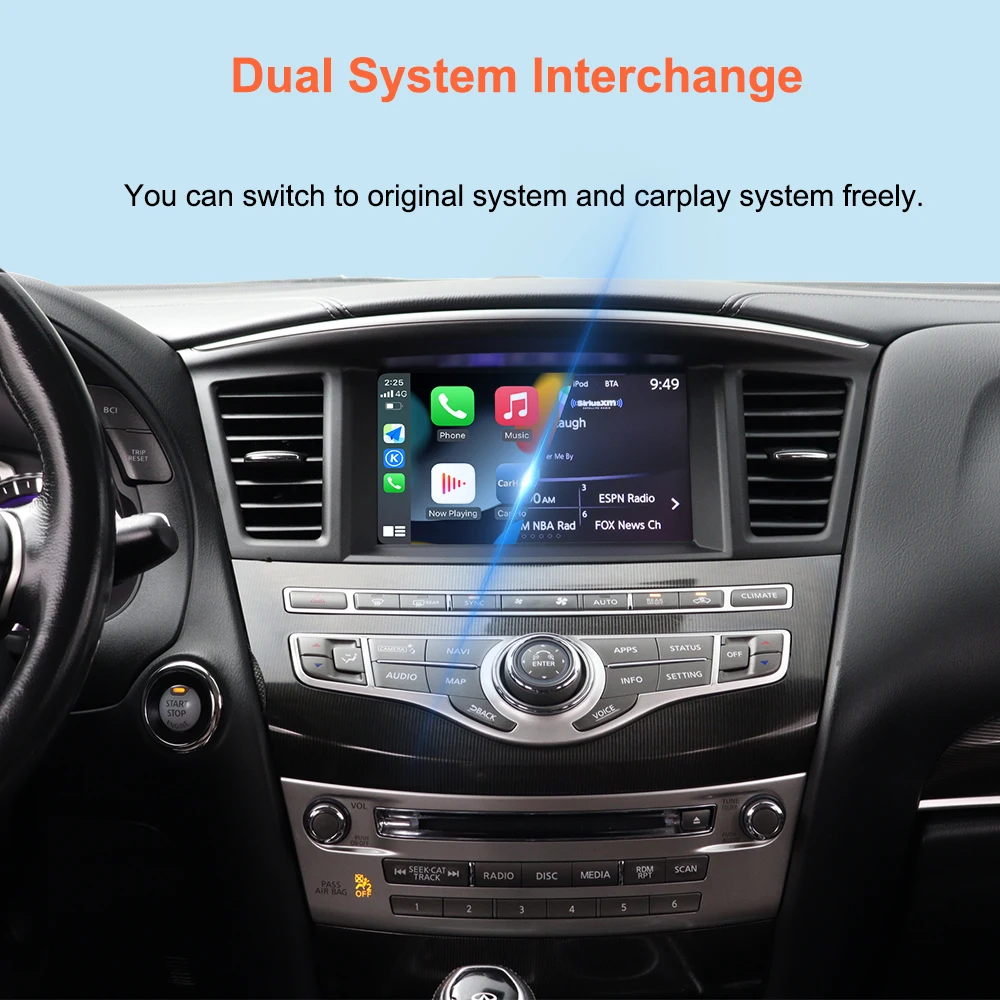 Bonroad Wireless CarPlay-Modul für Infiniti QX60 2019 Nissan Patrol 2018-2019 Android Auto Decoder Box Mirror Link Airplay – Detail 7