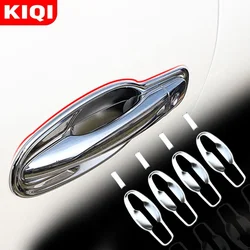 KIQI 4pcs/Set ABS Chrome Exterior Outer Door Handle Bowl Cover Trim for Renault Koleos Samsung QM6 2016 - 2020 Refit