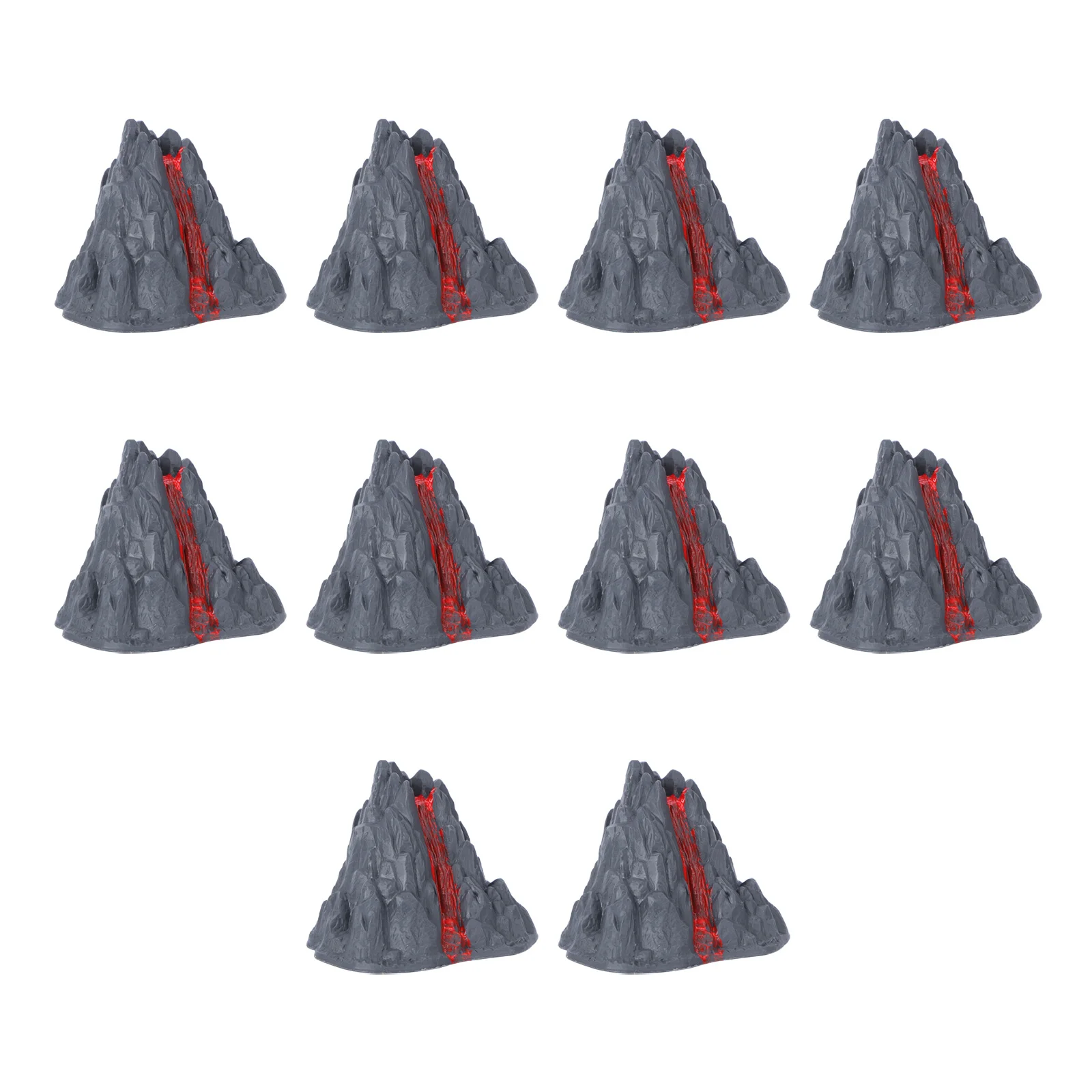 

10 Pcs Decorate Volcano Model Toddler Mini Plastic Volcanoes for Kids Fake Landscape