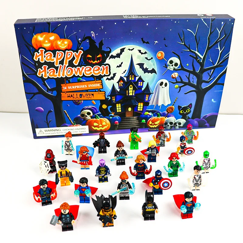 

Серия слепых коробок с героями мультфильмов «Счастливый Хэллоуин», страшная тыква, призрак, череп, Рождественское поступление, 24-дневный календарь обратного отсчета, мультяшные игрушки