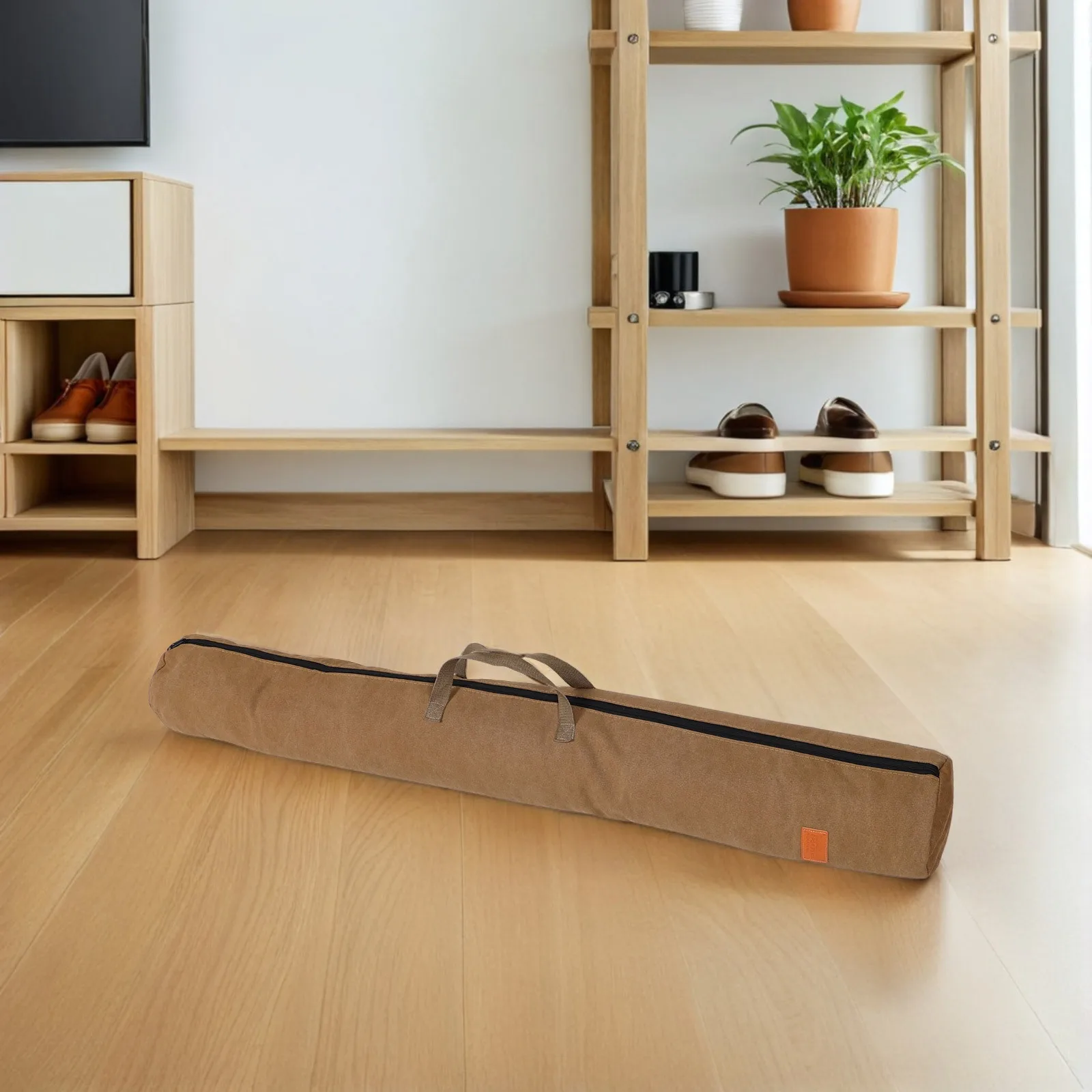 

Waterresistant Fishing Gear Bag Thickened Canvas Rod Carrier with Padded Shoulder Strap and Sturdy Handle Fishing Rod Carrier