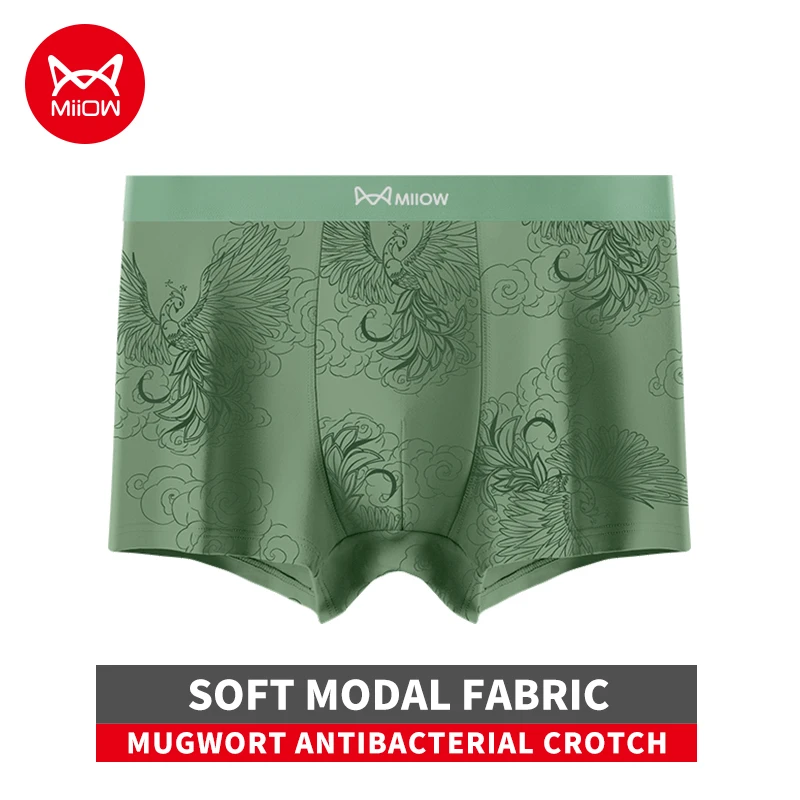 

MiiOW, 3 шт., мужские боксеры из модала, мягкие дышащие мужские трусы 7A, антибактериальные мужские трусы с промежностью, мужское нижнее белье, плавки