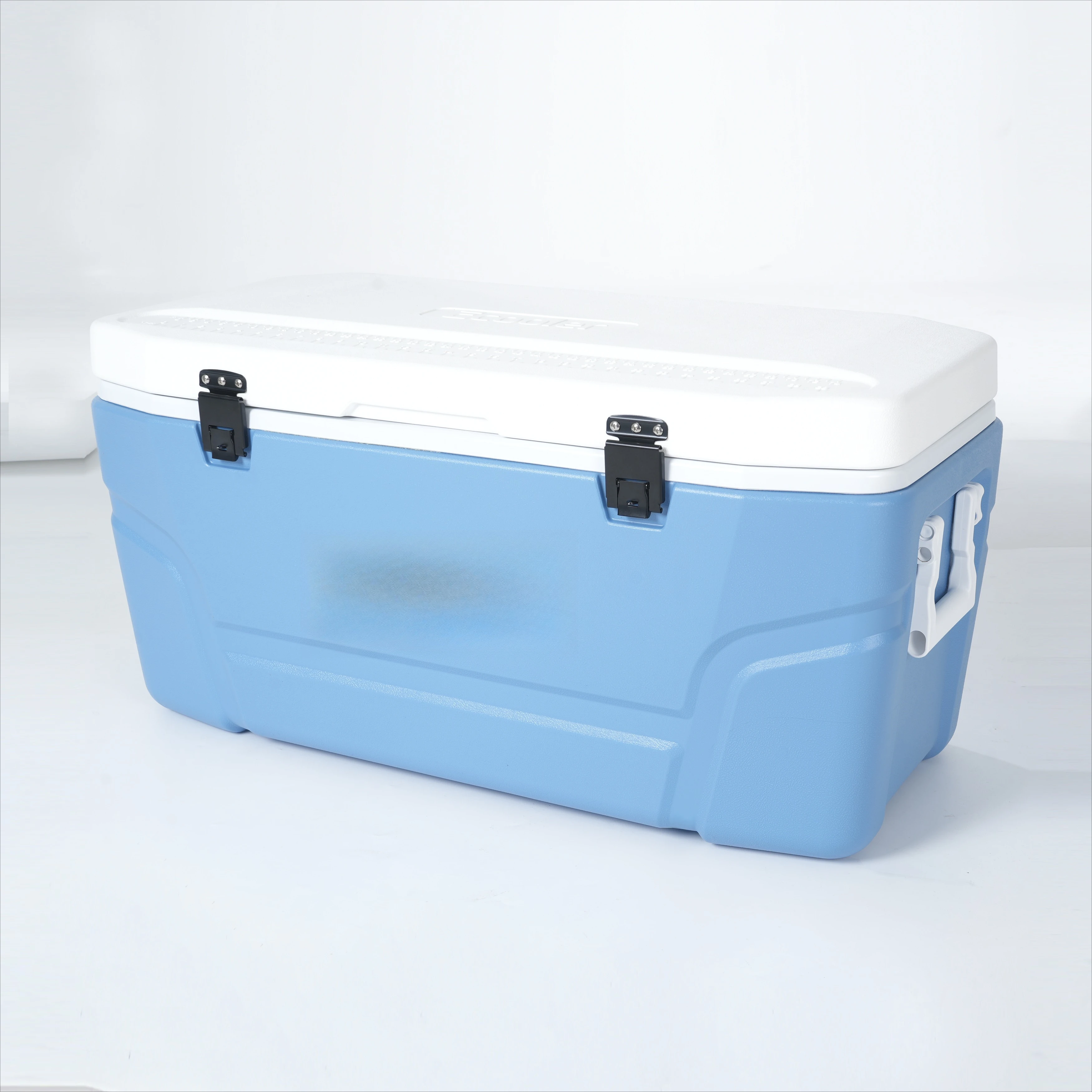 Insulated polyethylene plastic freezer cooler outdoor camping beach food storage box can warm function