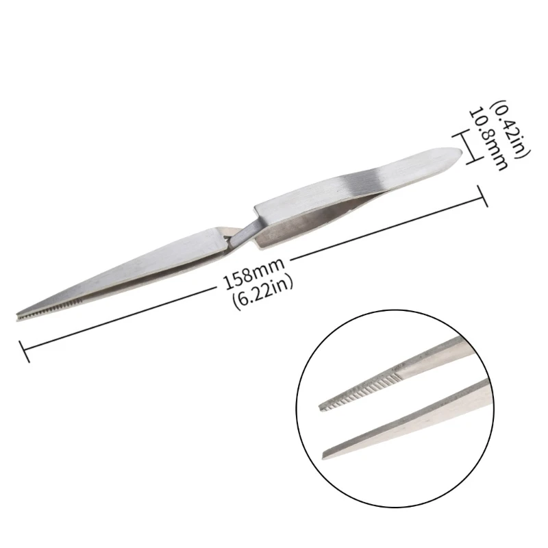 G92C trava cruzada Ação aço inoxidável Ação reversa Ponto Round Tweezers Hand Tools