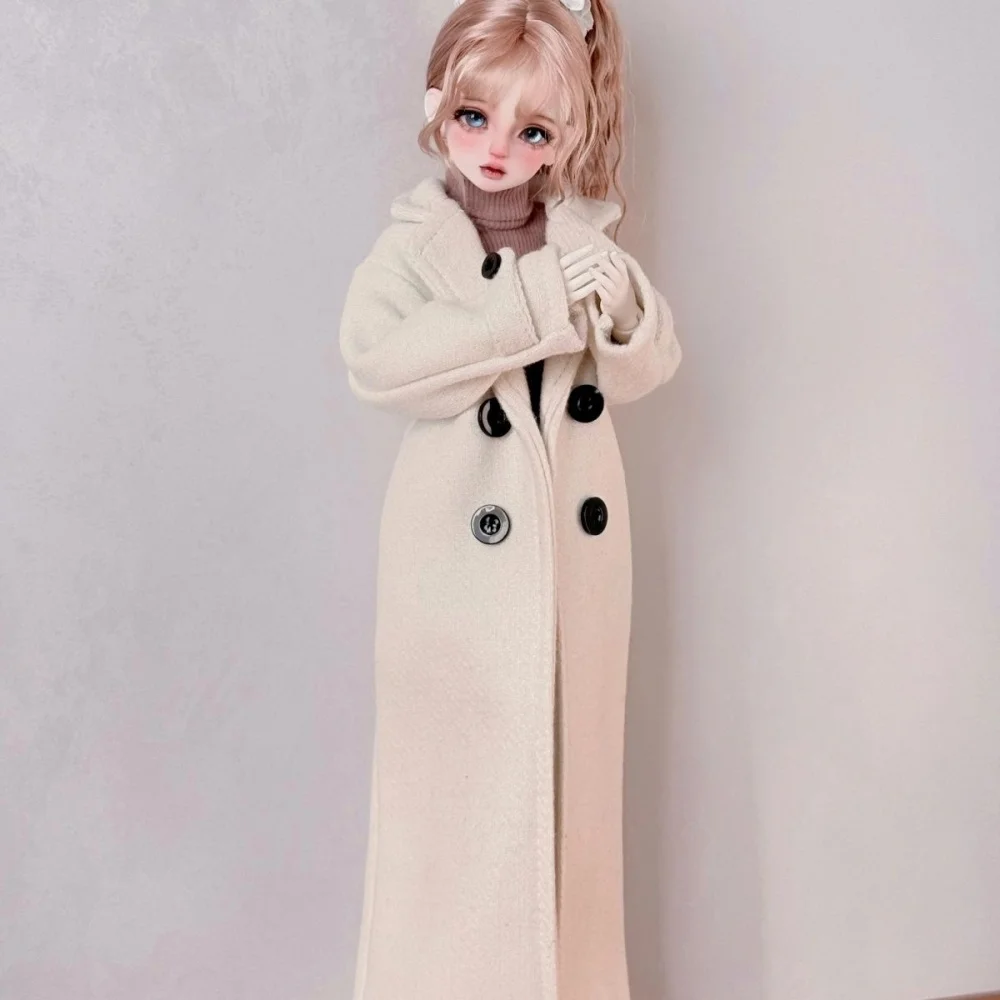 bjd doll clothes suitable for 1/4 size long loose wool coat coat multi-color optional doll accessories