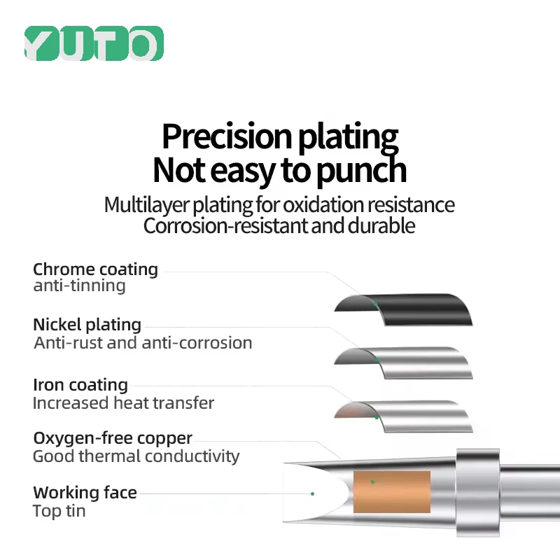 200 Series Universal Soldering Iron Tips Head Bit 200-B 200-I 200-K For Quick 203/205H Soldering Station Soldering tools