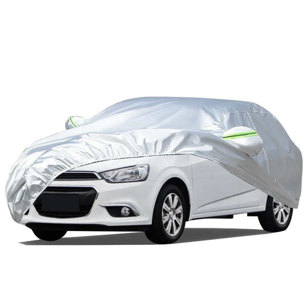 Car Cover All Weather Car Body Covers All Season Dustproof UV Resistant Snowproof Universal Hatchback Car Cover