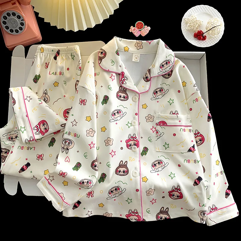 2025 سانريو كورومي الفتيات المخملية الدافئة بيجامة مجموعة الخريف/الشتاء جديد سميكة ملابس المنزل الكرتون لطيف هدية عيد ميلاد