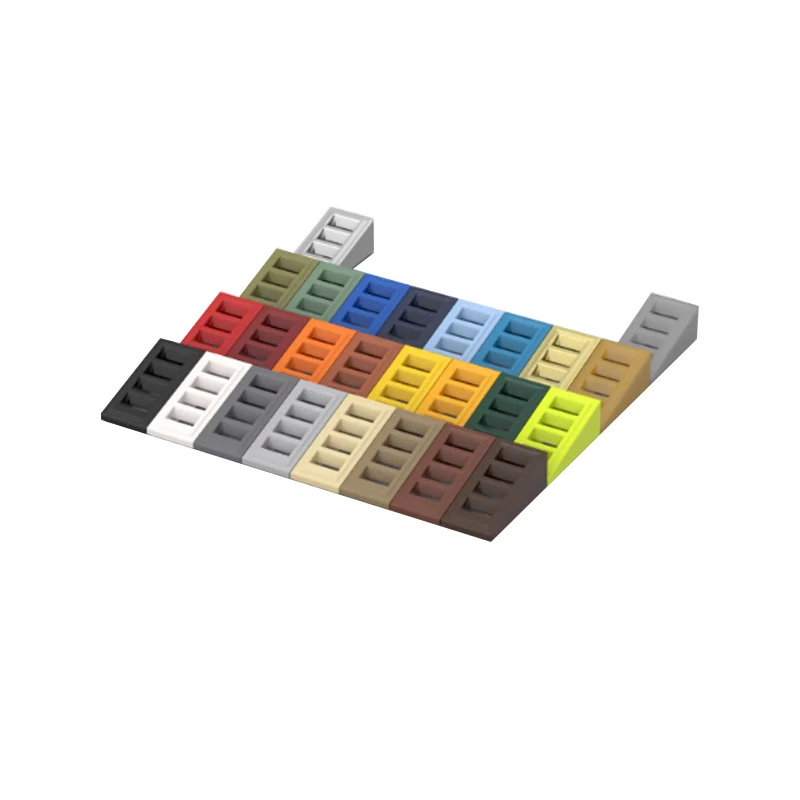 60pcMOC بناء البناء الجسيمات 61409 قطري 2x1x2 مصبغة قطري بلاط لتقوم بها بنفسك بنة الجسيمات لعبة أطفال هدية #5