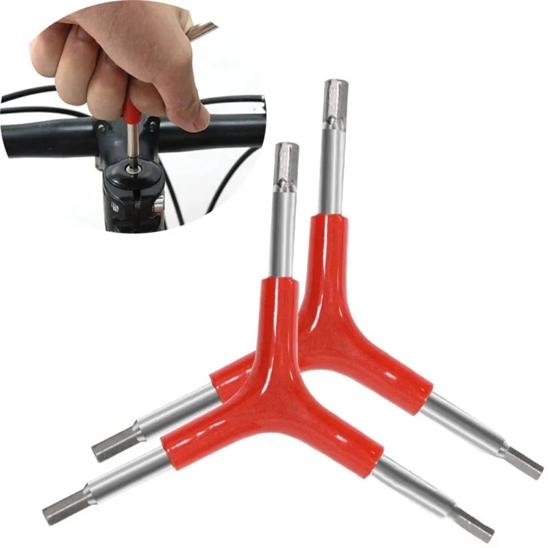 

For Outdoor Camping Cycling Mountain Bike Bicycle Maintance Repair Tool Y-shaped 3 Way Hex Wrench Inner Hexagon Spanner 4/5/6mm