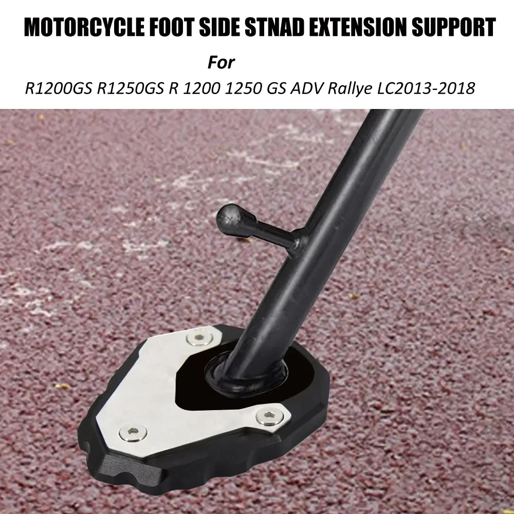 

Motorcycle Kickstand Foot Side Stand Extension Pad Support Plate For BMW R1200GS R1250GS R 1200 1250 GS ADV Rallye LC2013-2018