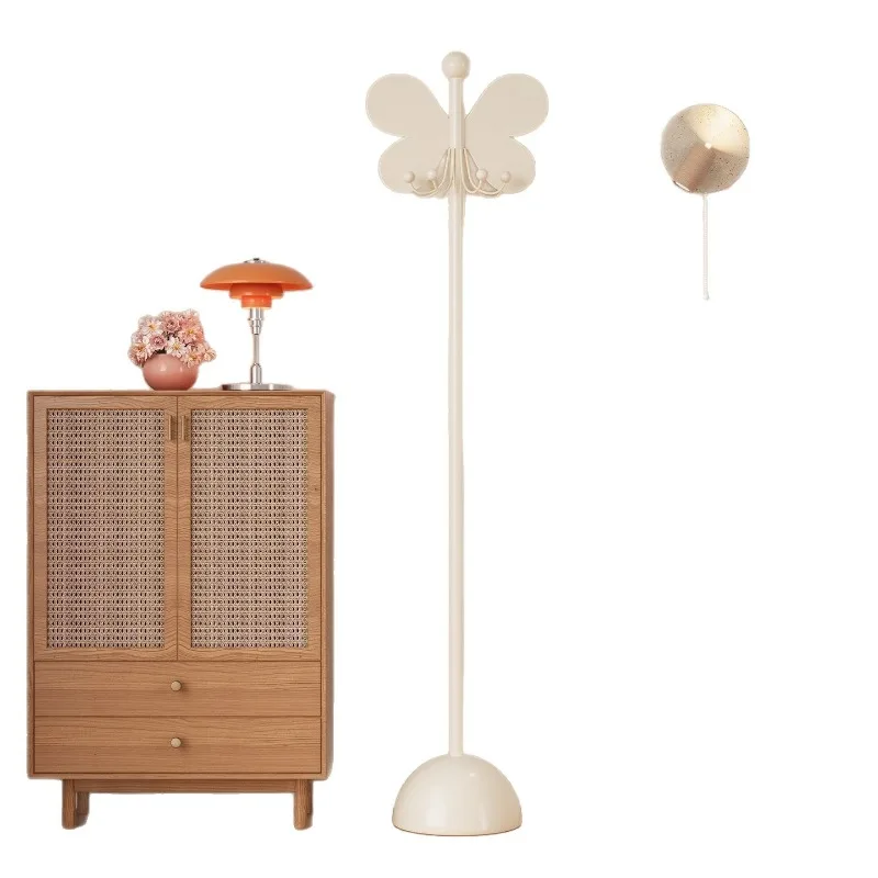 Floor-to-ceiling cream hangers, bedroom hangers, living room clothes simple coat hangers, vertical household single-pole hangers