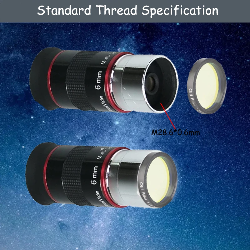 1.25 "/31.7 مللي متر 68 درجة الترا زاوية واسعة العدسة مجموعة 6 مللي متر/9 مللي متر/15 مللي متر/20 مللي متر تلسكوب اكسسوارات لمراقبة كوكب القمر #4