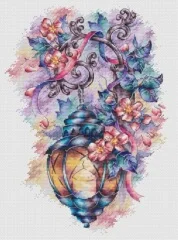 

Four season wall lamp Spring Cross stich Kits Homfun Craft Cross Stich Painting Decorations For Home