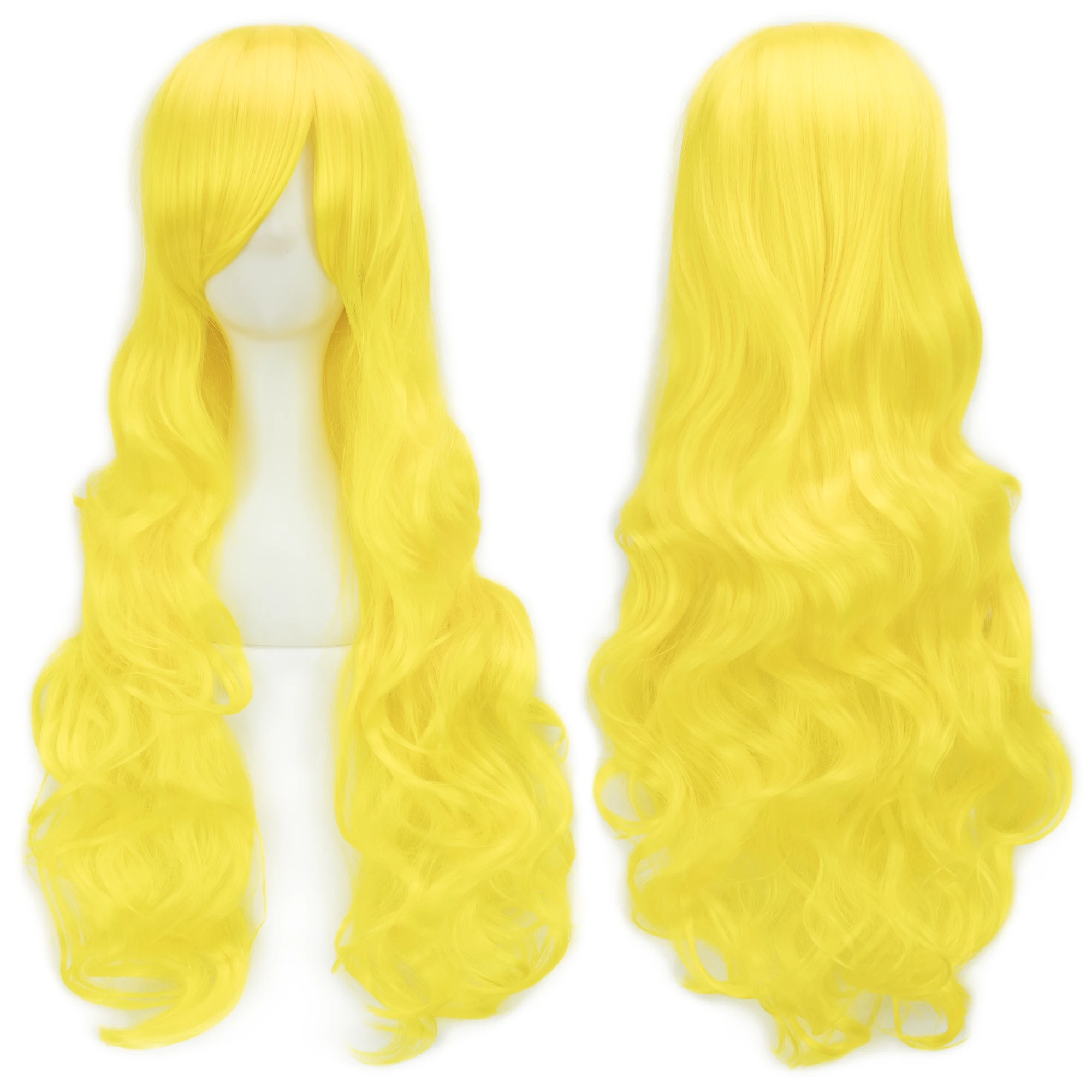 Soowee 80Cm Synthetisch Haar Lange Golvende Cosplay Pruik Roze Rose Vals Haar Pruiken-Vrouwelijke Groene Pruiken Voor Vrouwen Peruk