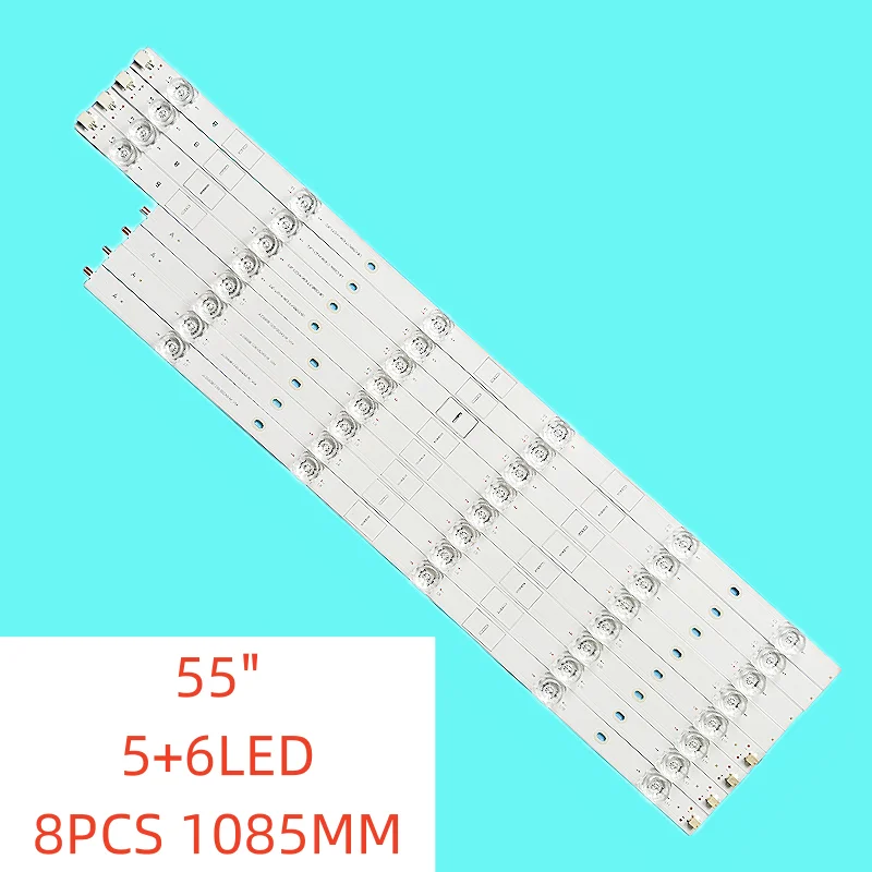 

8PCS/SET 5+6lamps New LED Backlight for LB-C550U17-E5K-H-G71-JF2 JL.D550B1330-002AS-M_V04 JL.D550B1330-002HS-M_V01