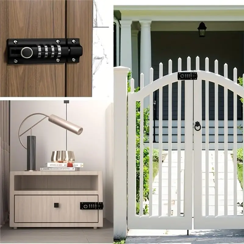 [NEWA76K!】 Mechanical Password Lock-Heavy Duty Outdoor Waterproof Design Deadbolt For Wooden Doors, Gates& Sheds