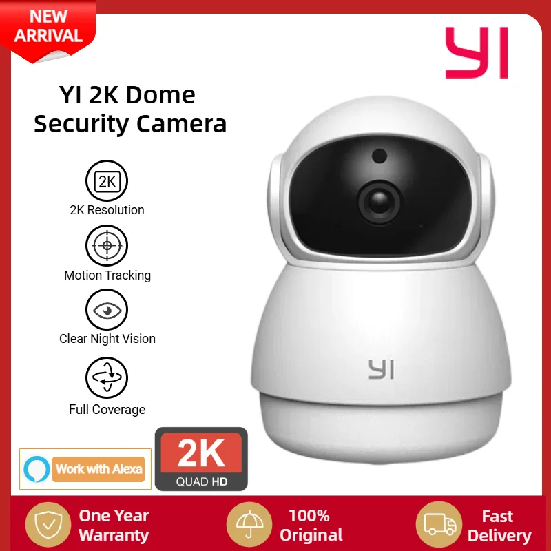 YI Camera 2K Dome Wifi Surveillance Camera Pan&Tilt IP CCTV Smart Home Baby Pet Monitor Security Protection Auto Tracking